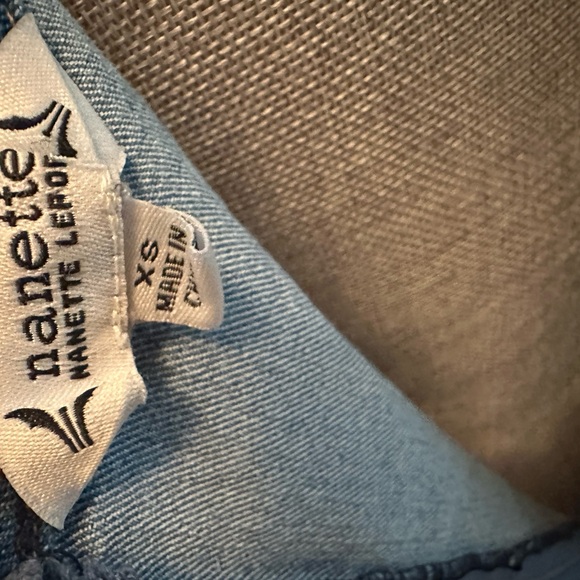 Nanette Lepore Denim Ruffle Mini Dress - Picture 4 of 9